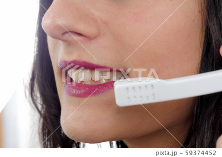 female support phone operator in headset, close up 59374452