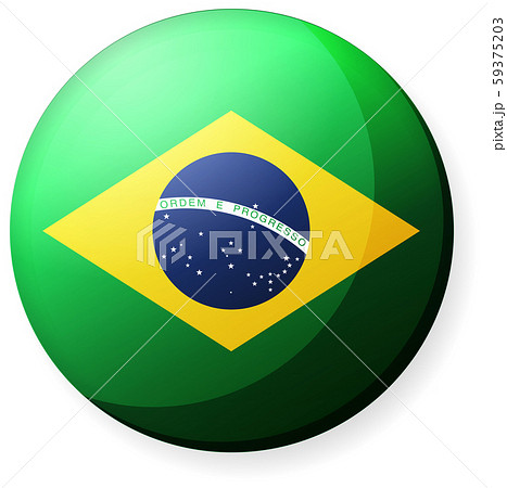 半球体 円形 国旗イラスト 光沢 缶バッジ ブラジルのイラスト素材 59375203 Pixta