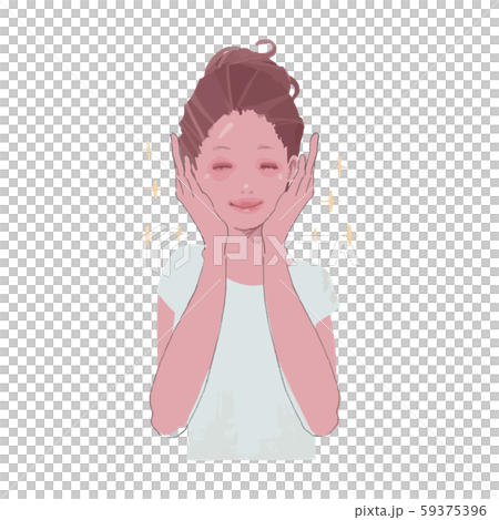 Illustration 2 of a woman who enjoys beautiful skin Illustration 2 of a woman who enjoys beautiful skin 59375396