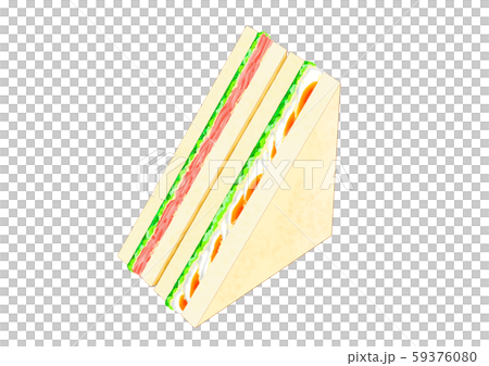 煮雞蛋和火腿混合三明治 59376080