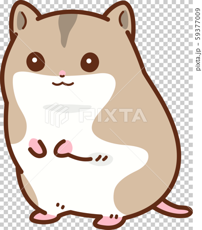 Chinese Hamster Standing Pose Stock Illustration