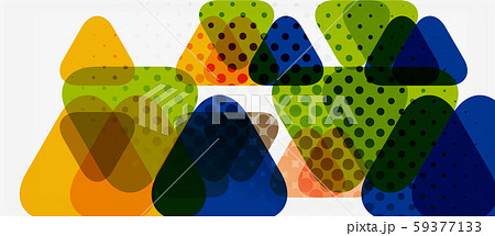 Vector triangle geometric abstract composition background. Retro vector illustration. Ornament 59377133