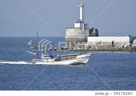 大牟田市 三池港 漁船、 大牟田市 三池港 漁船、 59378385