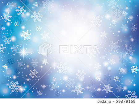 夜空 雪 光 冬 背景 青のイラスト素材