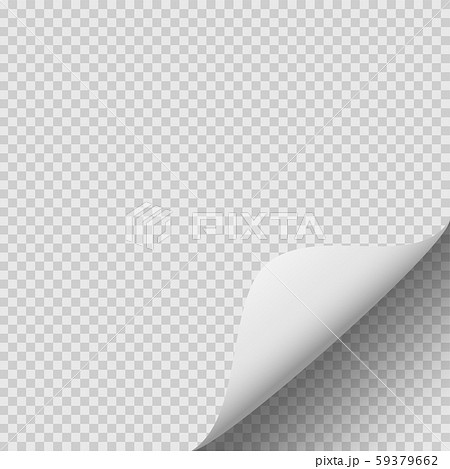 Curled corner of paper. Curled corner of paper. 59379662