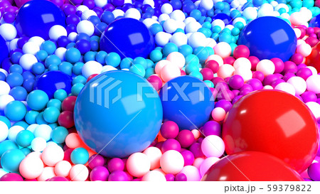 beautiful shiny balls of different colors and sizes completely cover the surface. Some spheres glow 59379822