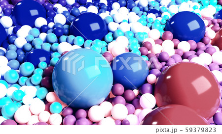 beautiful shiny balls of different colors and sizes completely cover the surface. Some spheres glow 59379823
