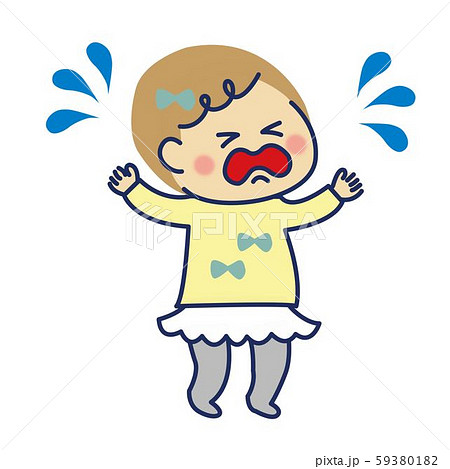 幼児　不機嫌２　右向き 59380182