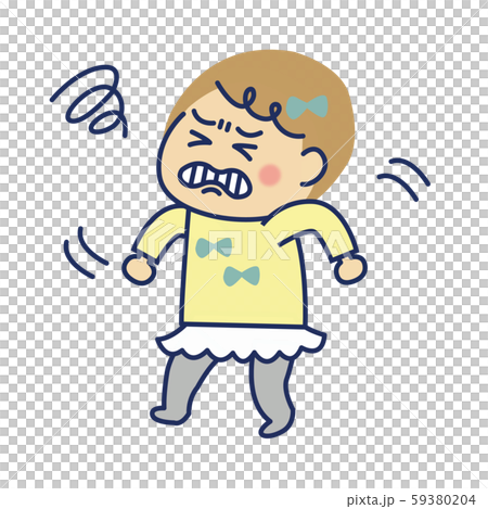 Infant angry face 2 facing left 59380204