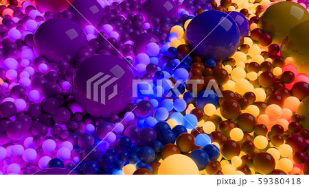 beautiful shiny balls of different colors and sizes completely cover the surface. Some spheres glow beautiful shiny balls of different colors and sizes completely cover the surface. Some spheres glow 59380418