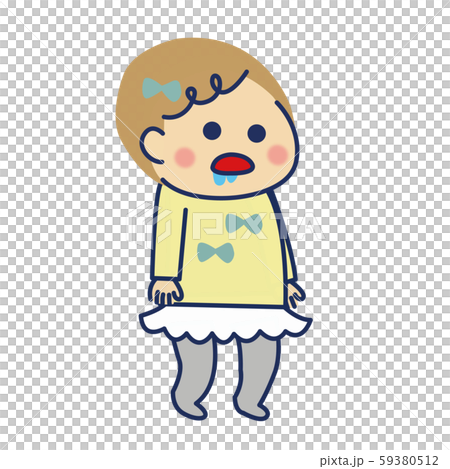 幼児 よだれ1 右向き 幼児 よだれ1 右向き 59380512