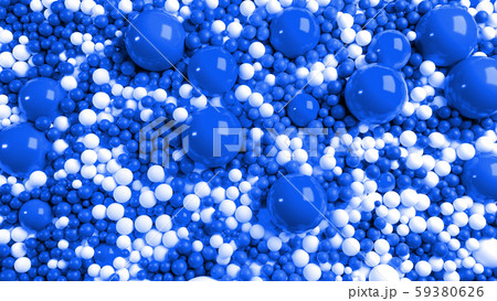 beautiful shiny blue white balls of different colors and sizes completely cover the surface. Some 59380626