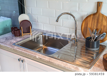 modern sink in modern kitchen modern sink in modern kitchen 59381459