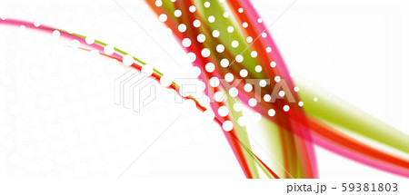 Line wave art illustration on light backdrop. Vector abstract design banner template. Business 59381803