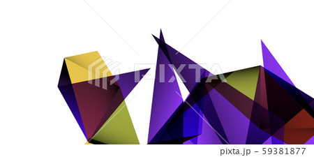 Triangle geometric background in trendy style on light background. Retro vector illustration 59381877