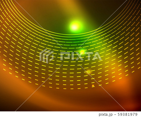 Neon circles abstract background 59381979