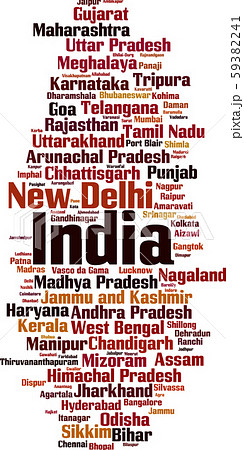 Cities in India word cloud 59382241