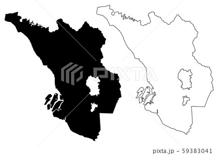 Selangor map vector.... 59383041
