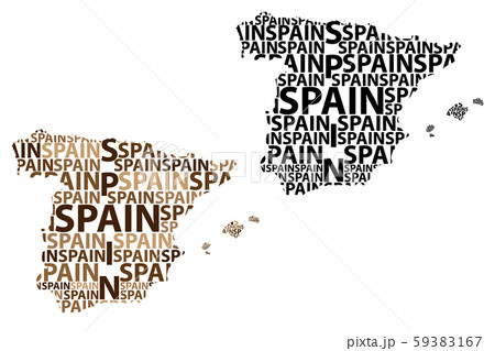 Map of Spain - vector illustration 59383167
