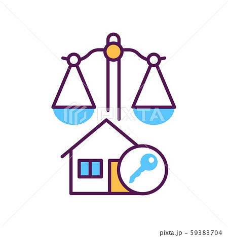 Arbitration court line color icon. Business 59383704