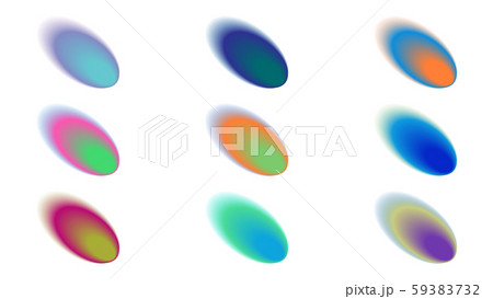 Vivid color gradient shapes. Blurred vibrant set Vivid color gradient shapes. Blurred vibrant set 59383732