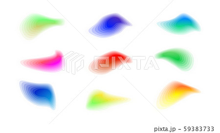Vivid color gradient shapes. Blurred vibrant set Vivid color gradient shapes. Blurred vibrant set 59383733