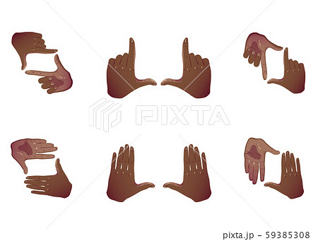 Framing African hands template, cinema frame cropping for design. Focus hand gesture. Space Framing African hands template, cinema frame cropping for design. Focus hand gesture. Space 59385308