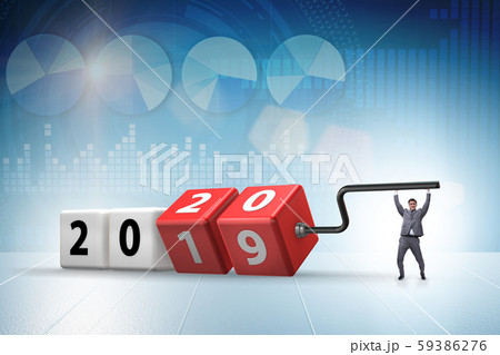 Concept of changing year from 2019 to 2020 Concept of changing year from 2019 to 2020 59386276