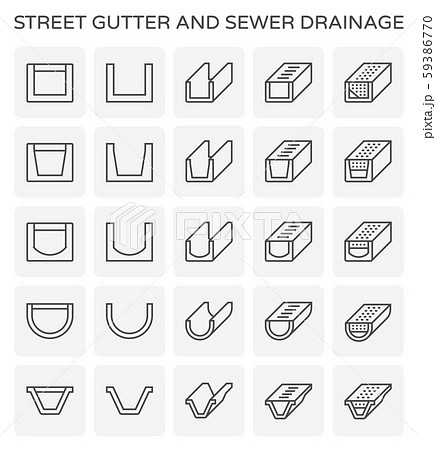 street gutter icon street gutter icon 59386770