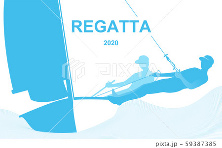 Poster with regatta theme 59387385