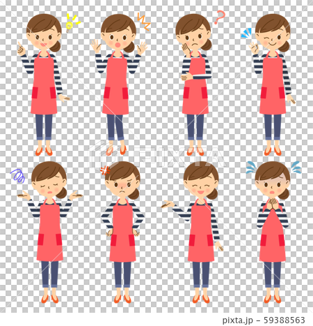 家庭主婦的各種面部表情集 59388563