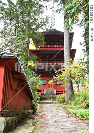 四本龍寺　三重塔 59389185