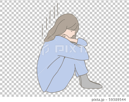 Depressed woman in a nightmare 59389544