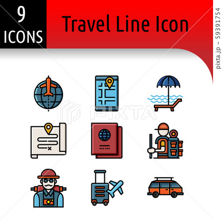 travel accessory linear icon. travel accessory linear icon. 59391754