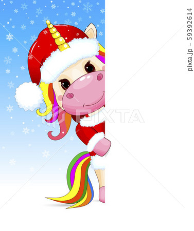 Unicorn baby christmas greeting card 59392614