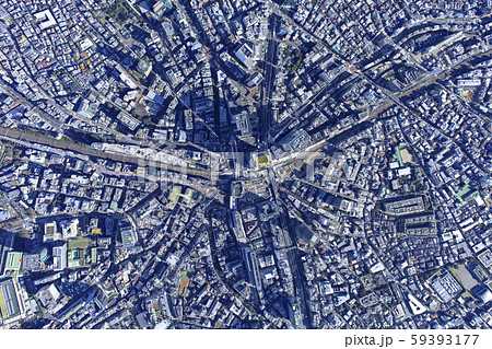 渋谷上空／真俯瞰空撮 59393177