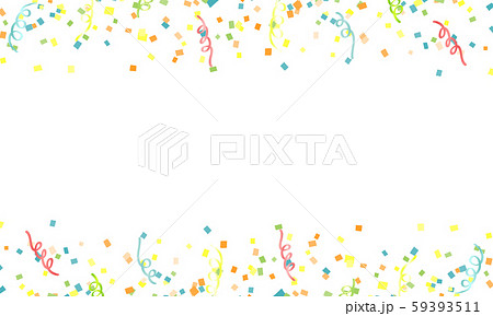 紙吹雪と紙テープが舞うイラストの背景素材のイラスト素材