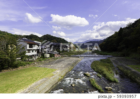三朝温泉 三徳川 温泉街 鳥取県東伯郡三朝町 三朝温泉 三徳川 温泉街 鳥取県東伯郡三朝町 59393957