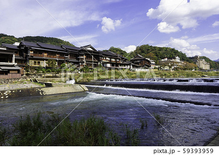 三朝温泉　三徳川　温泉街　鳥取県東伯郡三朝町 59393959