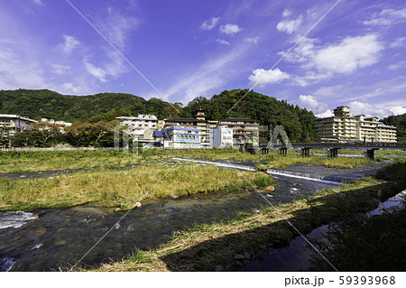 三朝温泉　三徳川　温泉街　鳥取県東伯郡三朝町 59393968