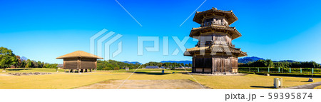 鞠智（きくち）城　パノラマ　【熊本県山鹿市】 59395874
