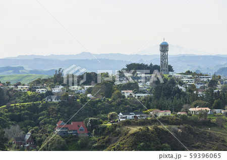 ニュージーランド ワンガヌイ デュリーヒルメモリアルタワーの丘からの風景 ニュージーランド ワンガヌイ デュリーヒルメモリアルタワーの丘からの風景 59396065