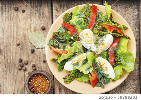 Vegetable salad with egg Vegetable salad with egg 59398203