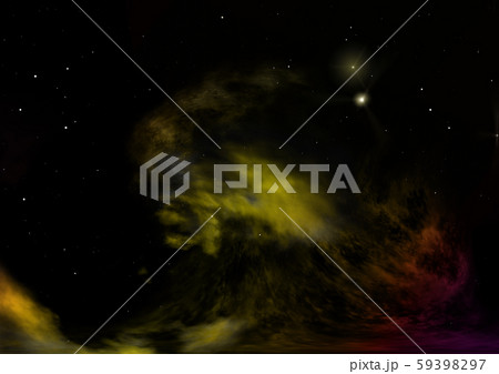 Star field in space and a nebulae. 3D rendering Star field in space and a nebulae. 3D rendering 59398297