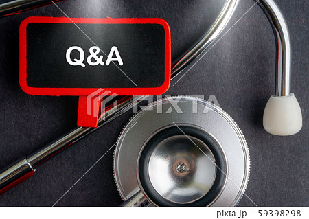 Q & A. Medicine concept. Blackboard with word Q & Q & A. Medicine concept. Blackboard with word Q & 59398298