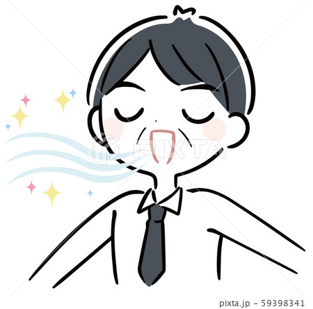口臭 叔父 男性 イラスト 59398341