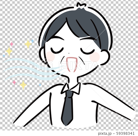 口臭 叔父 男性 イラスト 59398341