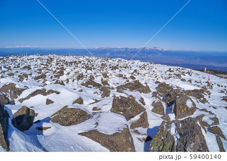 冬の長野県 蓼科山山頂から北東側方面(浅間山) 59400140