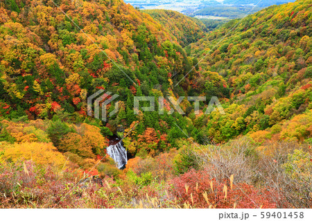 横谷峡　王滝　紅葉 59401458