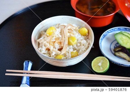 銀杏入り松茸ご飯 銀杏入り松茸ご飯 59401876